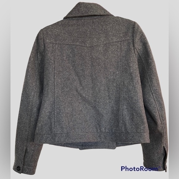 OLD NAVY Charcoal Gray Double-Breasted Cropped Blazer, Size Medium, GUC. - Picture 8 of 8